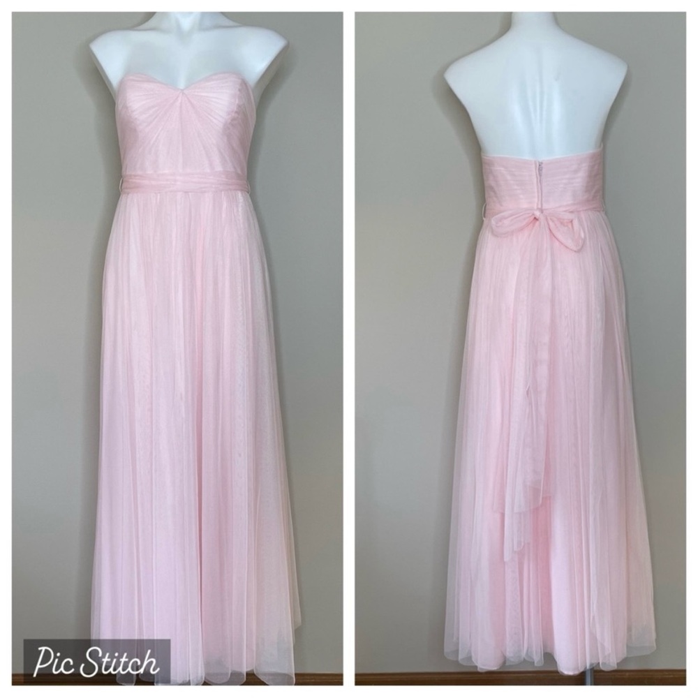 Wtoo Elegant Strapless Blush Pink Tulle Special Occasion Dress Evening Gown - Picture 14 of 14